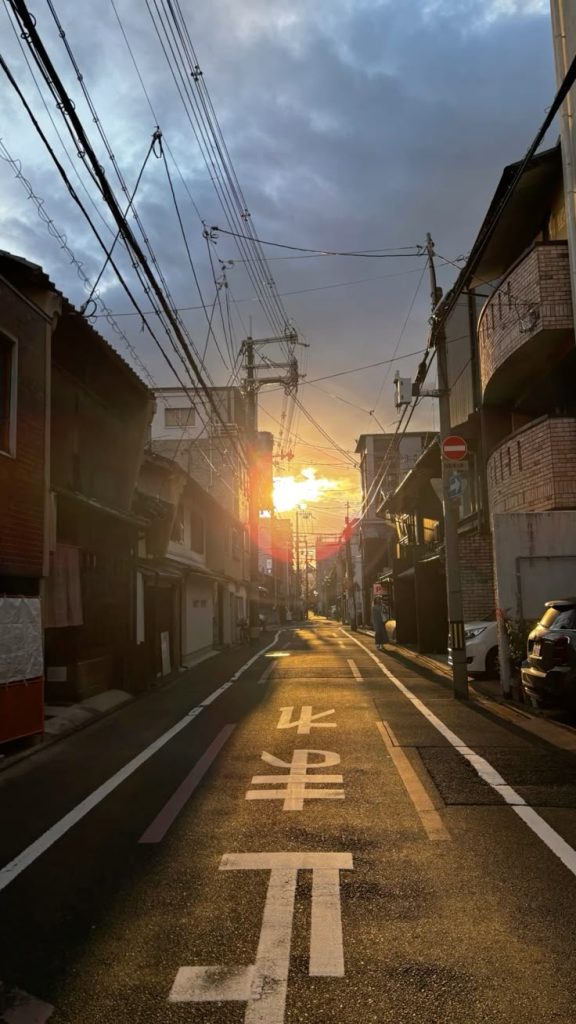 Home sunset alley japan